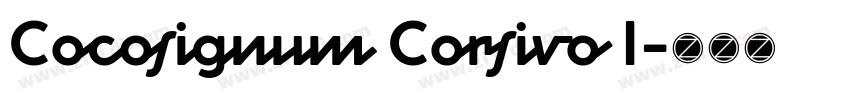 Cocosignum Corsivo I字体转换